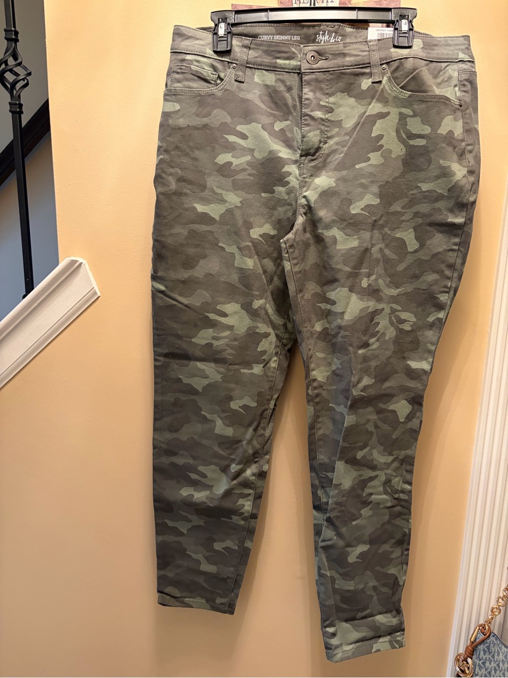 Camo women’s Skinny Pants - Olive Green